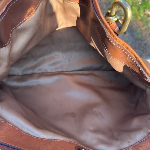 COACH Leather TURNLOCK Chelsea Jayden Satchel, Brown + Dustbag + Care Cards - Picture 14 of 15